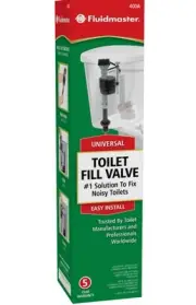 Fluidmaster 400A Anti-Siphon Universal Toilet Tank Fill Valve Black