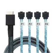 OCuLink PCI-Express SAS SFF-8611 4i to SATA 7P 90 Degree Adapter Cable 1M 100CM