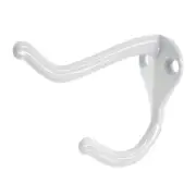 Amerock 1 1/8" Heavy Weight Coat and Hat Double Hook White BP3463-W
