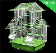 Indoor/Outdoor Aviary Bird Cage Tiger Skin Parrot Cage Big Villa Bird Cages for Iron Culture of Parrots Birdhouse Large Bird Cage Bird Cage Parakeet Cage (Color : Green)