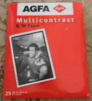 AGFA Multi-Contrast Premium 8x10 25 Sheets 312 RC Black / White Paper NEW