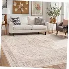 5x7 Washable Area Rug for Living Room & Bedroom, Large Soft Pink Rugs for