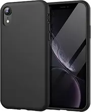 JETech Silicone Case for iPhone XR 6.1-Inch, Silky-Soft Touch Full-Body Protective Case, Shockproof Cover with Microfiber Lining (Black)