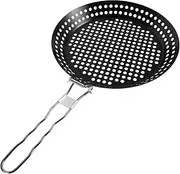 Toyvian Hollow Out Grill Pan with Handles for Even Grilling Versatile Cooking and Easy Cleaning for Outdoor Camping Picnics and Home Barbecues