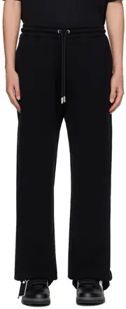 Off-White Drawstring Straight Leg Pants XL,L,XXL,M black