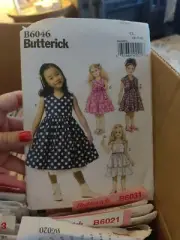 Butterick 6046 Girls Dresses Shrug Sewing Pattern Sz 6-7-8