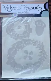 Fall Wreaths Iron-on Velvet Scrapbook & Fabric Embellishments - NagPosh -NLA