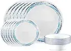 Corelle Ocean Blues Dinnerware Set, 18 piece, 6 x 26cm Dinner Plate, 6 x 17cm Br