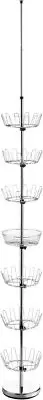 Whitmor 6 Tier Floor-To-Ceiling Shoe Spinner - Adjustable with Chrome, Silver