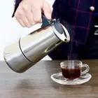 450ML 9 Cup Mocha Espresso Latte Percolator Coffee Maker Pot Stainless Steel Hot
