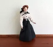 Dollhouse Miniature Female Doll Mom Mother Teacher Porcelain Poseable 1:12 Scale