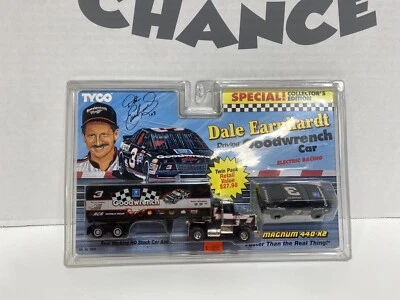 TYCO Nascar Dale Earnhardt Sr #3 Electric Race Car & Hauler Slot Car Set