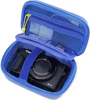 [ProCase] Hard Shell Digital Camera Case for Canon G7X Mark III Mark II, Sony Cybershot, PowerShot SX740, Ricoh GR III, Kodak Pixpro, Compact 4K Vlogging Small Cameras Travel Carrying Storage Bag -Blue