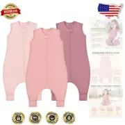 Comfortable 3-Pack Toddler Sleep Sacks with Feet for Safe Nighttime Adventures