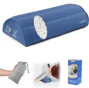 Inflatable Bolster Pillow for Legs Half Moon Pillow Under Knee Blue New