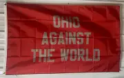 Ohio Against The World Flag FREE SHIPPING 1 Browns Osu Dorm Room Sign USA 3x5'