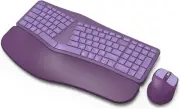 MK960 Ergonomic Wireless Keyboard Mouse Combo, Bluetooth/2.4G Rechargeable 2024