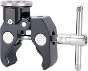 Niceyrig Camera Super Clamp with Arri Rosette Mount (M6 Thread Holes) Maximum 50mm Adjustabe Jaw Applicabe for Desk Tripod Monopod Studio Light Stand