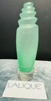 NIB FLAWLESS Pearlescent Green LALIQUE France Art Glass Crystal CEBU NACRE VASE