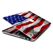 Skin Wrap for MacBook Pro 15 inch Retina American Flag on Wood