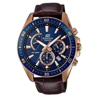 在飛比找蝦皮商城優惠-【CASIO】EDIFICE 大型錶眼極速扇型玫瑰金指針指針