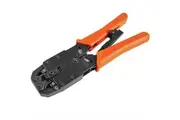 Astrotek 8 pins RJ-45 6 pins RJ-12 4 pins RJ-11 Crimper Cut Strip Crimping Tool Kit with Ratchet Orange Colour Hood RoHS ~CBC-RJ1245
