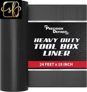 Professional Grade Tool Box Liner, 18" X 24 Ft, Black | Tool Box Drawer Liner, S