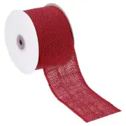 3" Wide 10 Yards Burlap Fabric Ribbon Jute Crafts Roll Wrapping Red