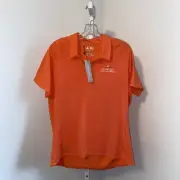 Adidas Women’s Polo Golf Shirt XL Climacool Orange Island Hills Club Resort Logo