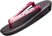 [DYZANOROKY] Women's Yukata Clogs, For Women, Yukata, Easy to Walk, Embroidered, Japanese Pattern, Japanese Style, Sandals, Anti-Slip, Soft, Kimono, Festival, 9.6 inches (24.5 cm)