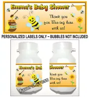 30 BUMBLE BEE BABY SHOWER FAVORS BUBBLE LABELS