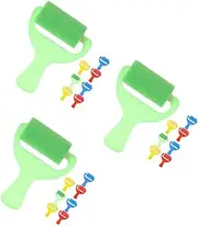 24 Pcs Ergonomic Foam Brush Set Safe for Boys and Girls Multi-use Paint Roller for Artistic Development Wall Art