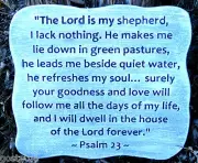Psalms 23 concrete cement plaster mold 12" x 11" x 1.25" poly plastic Cast 100's