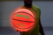 GlowCity - Light Up LED Basketball Size 7 29.5 New w Extra Batteries + Rim kit