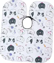FOMIYES Hair Cutting Cape with Cartoon Dogs Cats Stylish Barber Cloak for Home Salon Use Reduces Dandruff Keeps Clothes Clean
