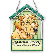 Yellow Labrador Retriever Doghouse Suncatcher