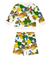 [Stella McCartney Kids] Stella McCartney Kids Printed cotton sweatshirt and shorts set Y 2 multicoloured