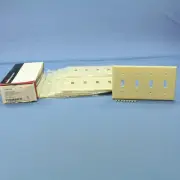 Cooper 2154V Ivory 4-Gang Toggle Light Switch Cover Thermoset Wallplates 10pcs