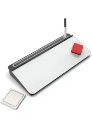 Audio-Visual Direct White Glass Desktop Notepad Set - Dry Erase Deluxe