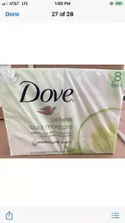 Dove Go Fresh Cool Moist 8 Bars Of Soap4 Oz