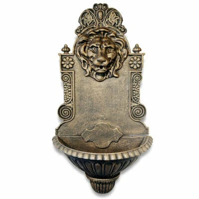 Roman-Style Lion Wall Fountain Ponds & Water Features Outdoor Pump Pipe Bolts