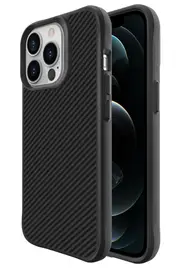 For iPhone 13 Pro Though Carbon Fiber Protective Cover Black
