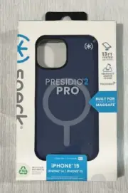 Speck Presidio2 Pro MagSafe Case for iPhone 15/ 14 /13 - Coastal Blue, New