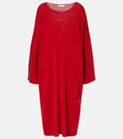 [The Row] The Row Gluck cotton midi dress AU 10 red