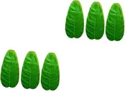 ABOOFAN 2sets Realistic Banana Leaf Placemat Leaves Table Mat Artificial Leaves Decor for Events 3pcs*2