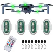 4PCS LED Strobe Light 8 Colors USB Rechargeable Flashing Lights w/Remote US