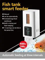 Automatic Fish Feeder Intelligent Timing Aquarium 400ml Food Dispenser