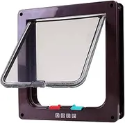 Secure Pet Access Door for Dogs and Cats - Coffee S