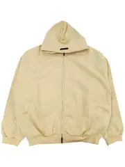 [FEAR OF GOD ESSENTIALS] logo-print hoodie XL Neutrals