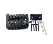 6 String Saddle Headless Guitar Bridge Tailpiece With Worm Involved String